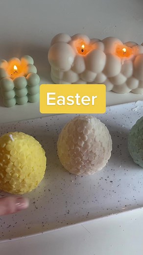 Easter candles 🐣 #easter #eastercandle #howtomakecandles