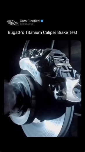 Cars Clarified on Instagram: "Bugatti's titanium brake caliper is insane! 🔥 The Bugatti Titanium Caliper Brake is a groundbreaking innovation in automotive engineering, developed by Bugatti in partnership with Laser Zentrum Nord. It is the world's first brake caliper to be 3D-printed from titanium, setting a new benchmark in performance and design. Made from titanium alloy (Ti6Al4V)-a material commonly used in aerospace applications-the caliper delivers exceptional strength and durability while