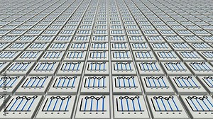 Dynamic Background with Line Chart Icons, Silver Tiles, Unique Design