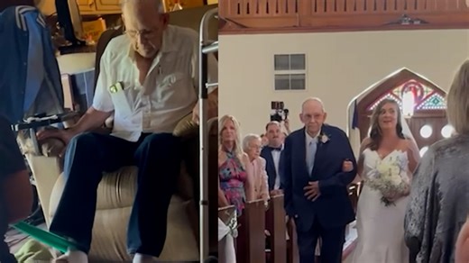 This grandpa spent months training so he could walk his granddaughter down the aisle. 🥹 #humankind | Humankind