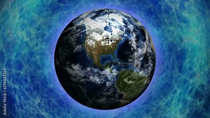 Earth, Electricity Connections Network Concept Animation, Rendering, Background, Loop, 4k