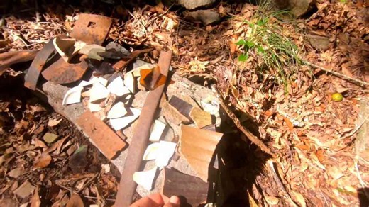 Ruins of old settlers’ homes found in the hills above the river