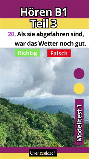 Listening B1 Goethe Certificate Part 3: Task 20 #goethezertifikat Model Test 1