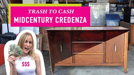Flipping a midcentury credenza found on the curb
