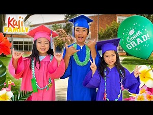 Ryan and His Sisters Finish School! Celebration Time! - Videos For Kids