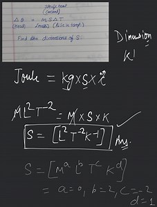 specific heat (constant) \Delta \theta=m S \Delta T (Heat) Imas... | Filo