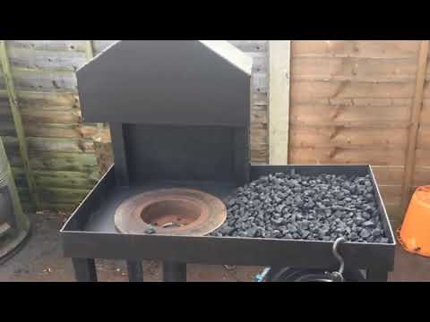 Homemade coke forge from brake drum