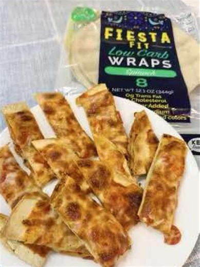 Galentine’s night but make it pizza 💕🍕 Low-carb pizza strips using Fiesta Fit wraps 🤍 Garlic butter → pizza sauce → mozzarella → mini pepperoni → seasonings → top with another wrap more sauce & cheese → bake at 375° until melty → slice & share ❤️ #galentines #tortillarecipe