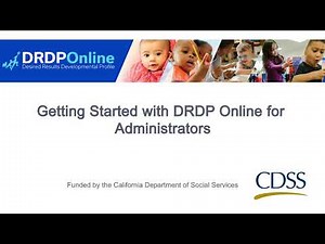 Getting Started with DRDP Online 2025 for Administrators