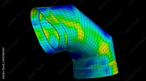 Mechanic simulation engineering - Stress and breakpoint analysis of elbow under force and moment conditions