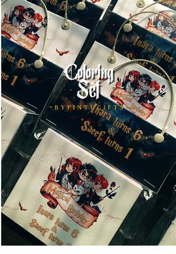Coloring Set but make it activity book, Harry Potter themed 🪄 Click the link in bio to chat and view our catalog 🕊️ #birthday #partyfavors #doorgift #goodies