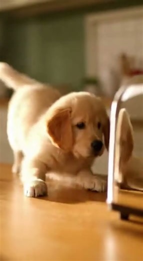 Puppy vs. Reflection in the Toaster 🍞🐾