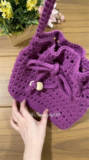 💜🧶Crochet Crossbody Bag #simplicity888 #crochet #handmade #crochetbag #diy #bag #knitting #crochê