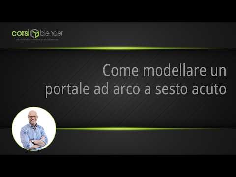 Come modellare un portale ad arco a sesto acuto in Blender