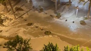 Majorca hit by ‘meteo-tsunami’ mega wave as vid shows ocean swallow roads