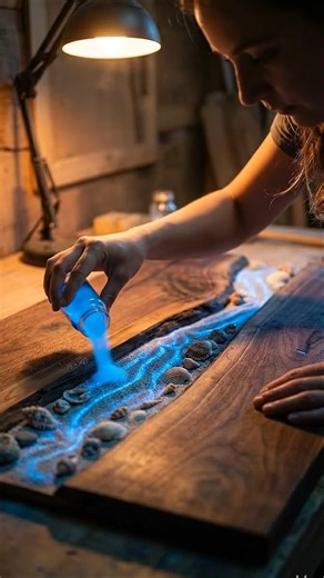 This Table Glows Like the Ocean at Night 🤯#shortsfeed