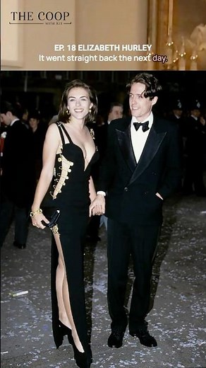 Elizabeth Hurley in THAT Versace safety pin dress—truly unforgettable! #elizabethhurley #hughgrant