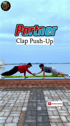 Push Up Clap with Partner | The Sky Fit | Jaysony