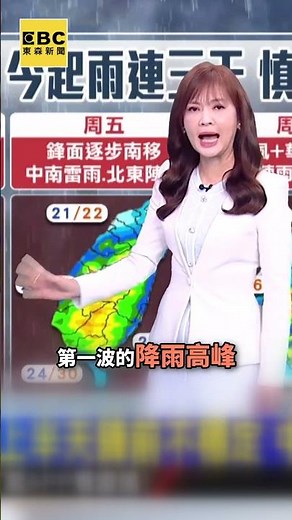今午後鋒面到「越晚雨越大」慎防大雷雨！王淑麗曝降雨熱區