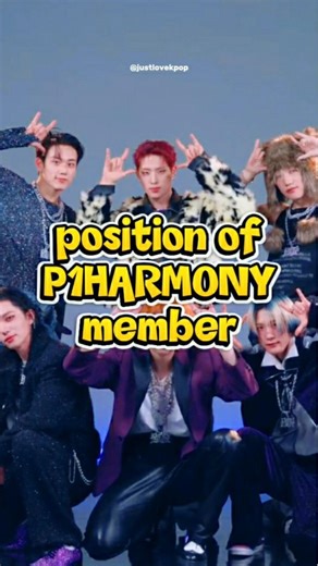 position of p1harmony member #p1harmony #killinit #fncentertainment #kpop