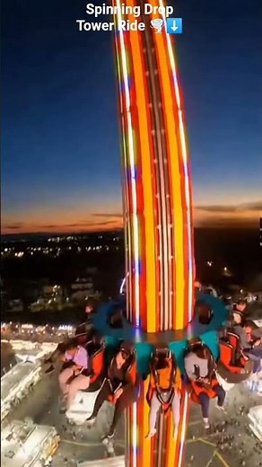 Spinning Drop Tower Ride 🌪️⬇️ #DropTower #SpinningRide #ExtremeThrill #Adrenaline