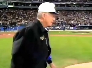 President Jimmy Carter throws out the ceremonial first pitch from the mound for a strike before Game 6 of the 1995 World Series in Atlanta! Happy 100th Birthday President Carter! #MLB #POTUS #Baseball #History | Baseball by BSmile