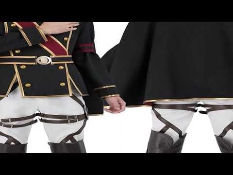 HOLOUN Titan Anime Levi Ackerman Cosplay Costume Cloak Coat Pants Uniform Animation Convention