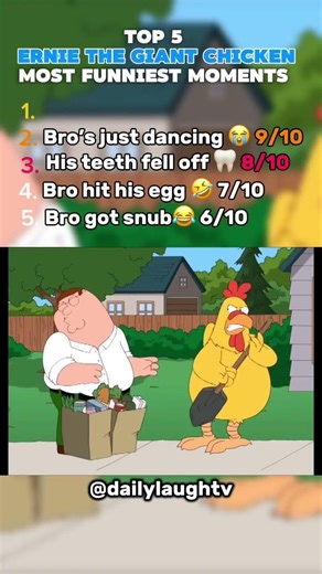 Every Ernie the Giant Chicken Most Funniest Moments🐔 #familyguy #erniethegiantchicken #funnymoments