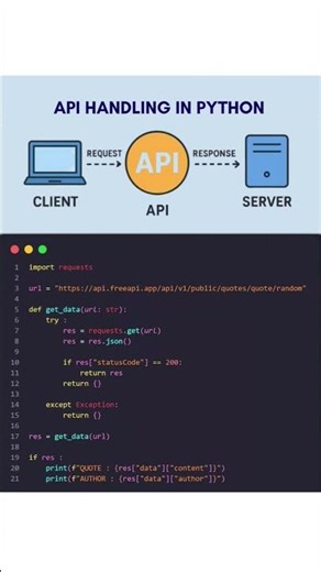 API Handling in Python Simplified 🫡🤟 #python #coding #api