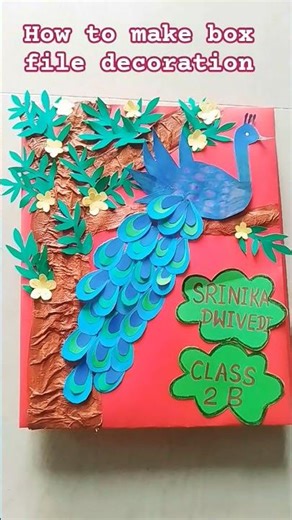 How to make box file decoration #youtubeshorts #artscraft #