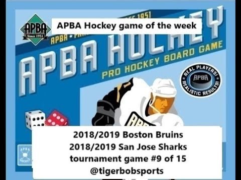 Apba hockey NHL 2018/19 Boston Bruins vs 2018/19 San Jose Sharks tournament game #9 of 15
