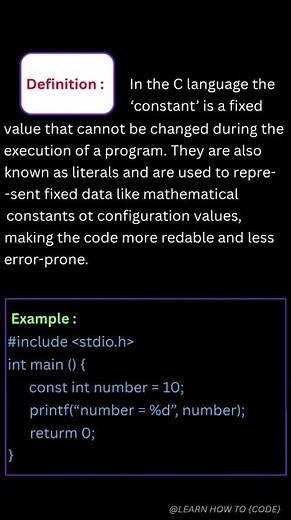 Constant In C Language