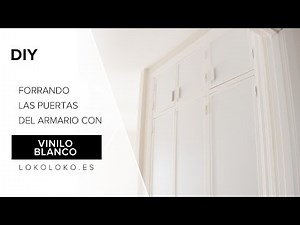 Forramos puertas de armario empotrado con vinilo blanco // Lokoloko
