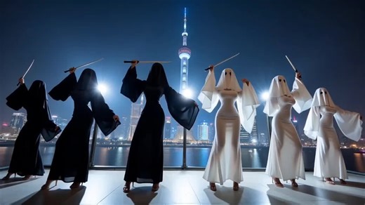 Cosplay Ghost Girl with Katana - Unique AI Costume