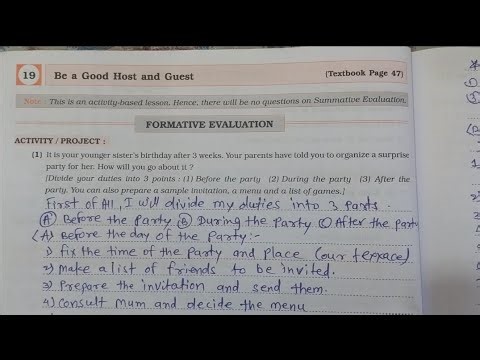 5th standard english workbook lesson number 19 Be a Good Host and Guest #5thstandard #englishmedium