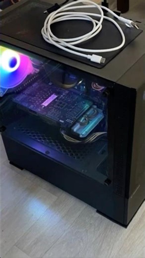 FULL $50 White PC Setup Before & After! #pcbuild #pcsetup #beforeandafter #gamingpc #gamingsetup