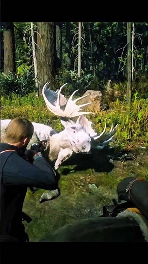 *Rarest Animal In RDR2* Legendary Moose Hunting - #rdr2 #shorts
