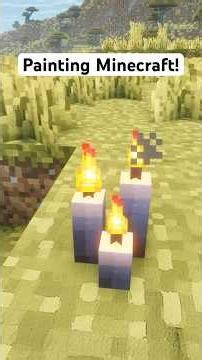 Painting the BLACK CANDLE in Minecraft! #minecraft #texturepack