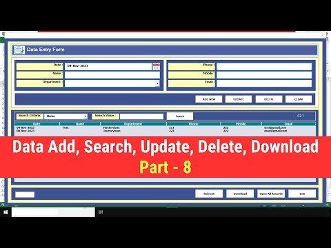 Creating Advanced Excel User Form Step by Step with Excel VBA - Part 8