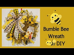 Bumble Bee Deco-Mesh Wreath DIY| Marthas Wreath| DIY Spring Bee Wreath DIY| How to