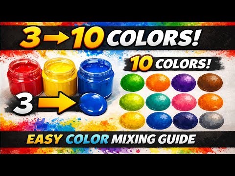 Turn 3 Colors Into 10 Amazing Shades | Easy Color Mixing Guide