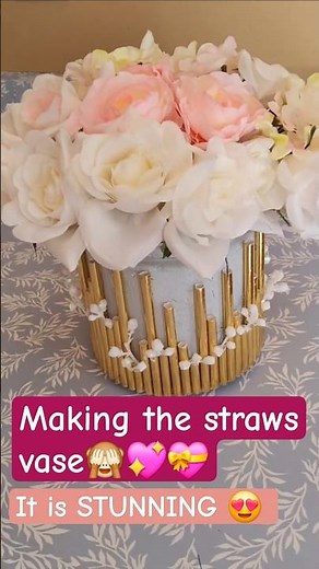How To Make Classy Vase From Glass Jar And Straws 😍 DIY Home Decor Crafts