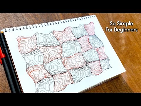 Zentangle for Beginners Step by Step | Easy Line Art