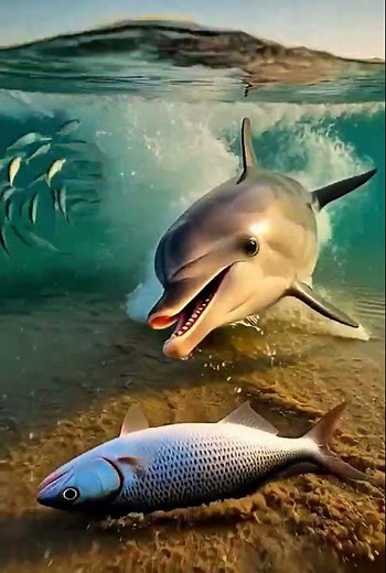 Dolphin Tail Strike Stuns Mullet