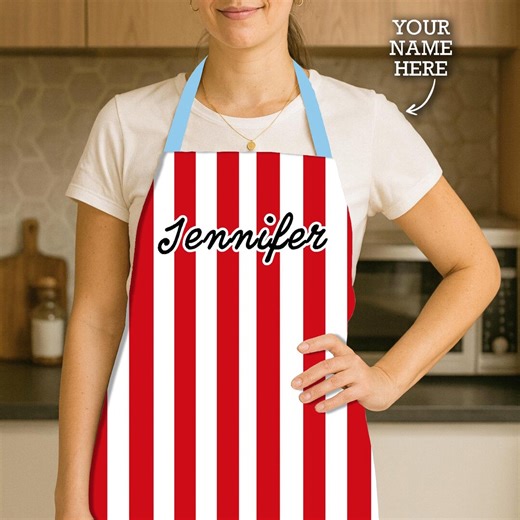 Custom Apron With Name – Personalized Vintage Kitchen Chef Apron - Etsy