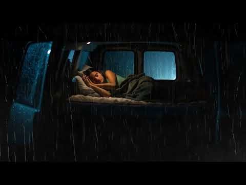 Insomnia Relief with Tranquil Rain sound for Sleeping : Cozy Car In Rainy Night Rain Sounds To Relax