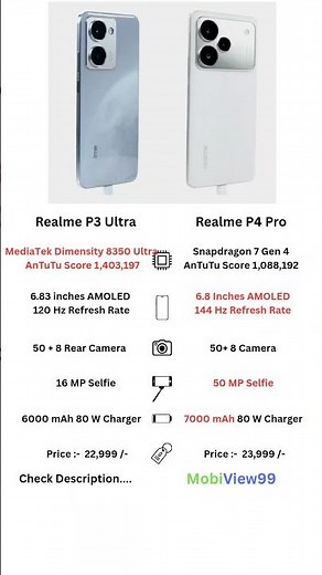 🚀 P3 Ultra vs P4 Pro – Performance, Camera & Battery Showdown