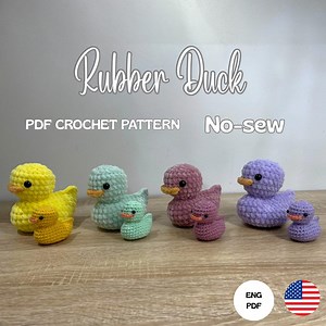 No Sew Rubber Duck Amigurumi Crochet Pattern, Beginner Friendly (PDF PATTERN) - Etsy