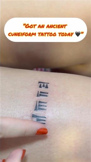 “Cuneiform Tattoo on My Leg | Ancient Script Tattoo Meaning & Process” #shorts #tattoo