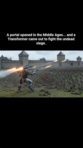 A Transformer Tank Walked Out of a Portal Into a Medieval Undead Siege